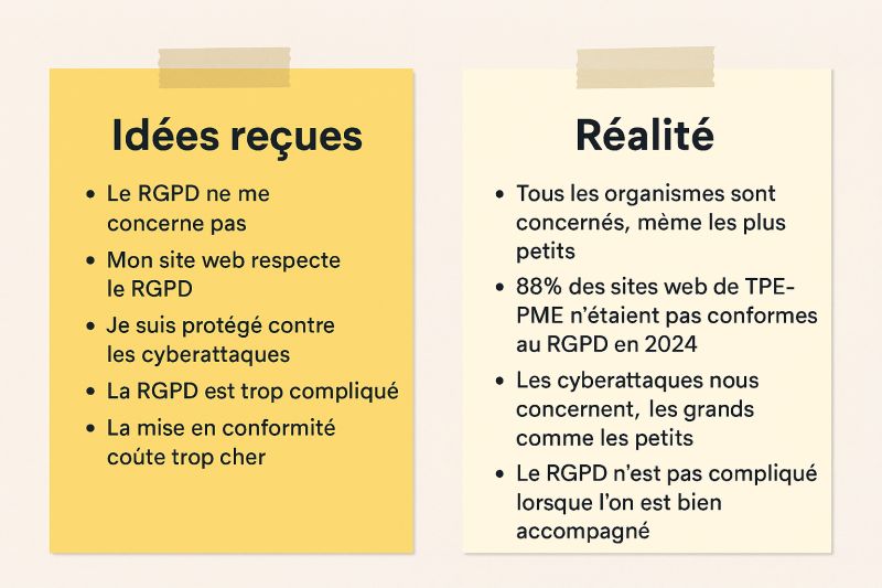 Idées reçues et réalités sur la conformité RGPD.