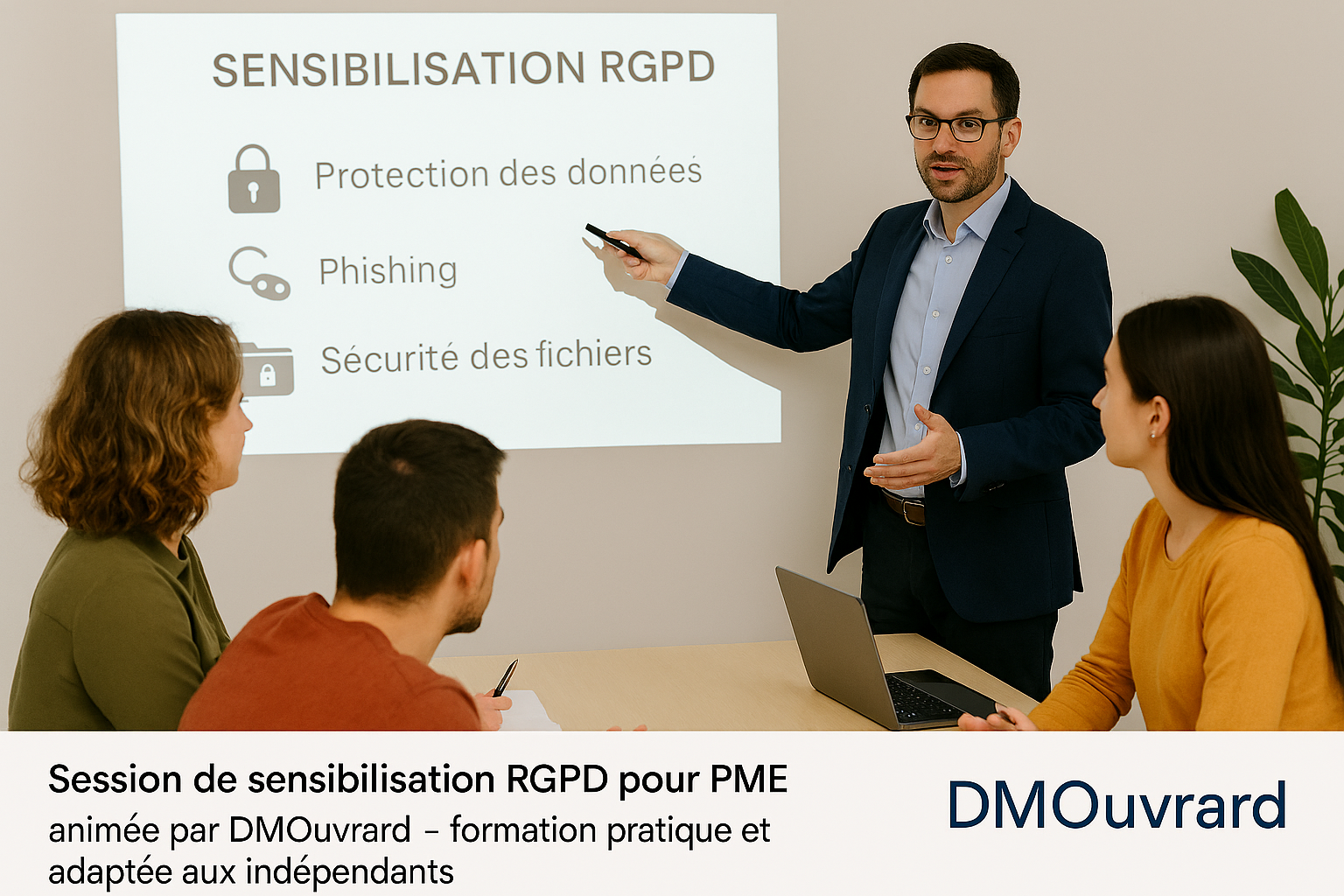 Sensibilisation RGPD pour PME — session formation DMOuvrard Sensibilisation RGPD pour PME : former efficacement